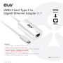 CLUB3D CAC-1519 adattatore per inversione del genere dei cavi USB-C RJ-45 Bianco