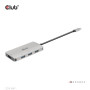 CLUB3D CSV-1547 hub di interfaccia USB 3.2 Gen 2 (3.1 Gen 2) Type-C 10000 Mbit/s Nero, Argento