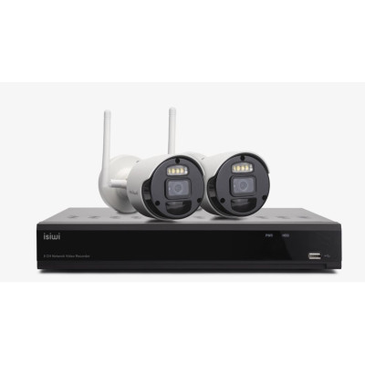 Isiwi KIT WIRELESS CONNECT AIR2 ISW-K2N8BFBTA4MP-2 GEN1 NVR 8 CANALI+ 2 TELECAMERE A BATTERIA DA 8