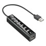 NGS IHUB7 TINY USB 2.0 480 Mbit/s Nero