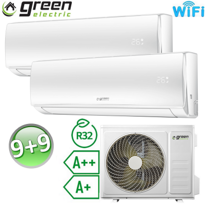 Climatizzatore dual split 9000+9000 Btu R32 A++/A+ Green Electric EVO (U.E. 4.1) - WiFi integrato