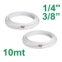 Tubi rame coppia 1/4'' e 3/8'' mt 10 isolato per climatizzatore
