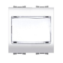 Pulsante con portanome bianco 1P 16A 230V AC ? P=32,5 mm - Feb Elettrica