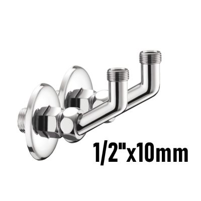 Curvette sottolavabo con rosone scorrevole 1/2'' a muro x 10 mm - COPPIA