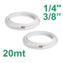 Tubi rame coppia 1/4'' e 3/8'' mt 20 isolato per climatizzatore