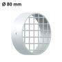 Griglia aspirazione antintrusione Ø 80 mm in plastica colore bianco