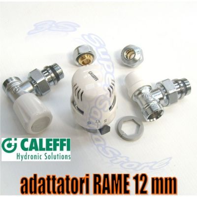 Kit Caleffi rame D.12 con testina termostatica