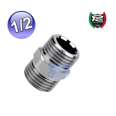 Vite doppia raccordo Niples MM da 1/2''  in ottone cromato