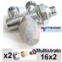 Valvola monotubo 1/2'' TIEMME con adattatori per tubo rame 16 mm