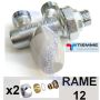 Valvola monotubo 1/2'' TIEMME con adattatori per tubo rame 16 mm