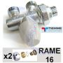 Valvola monotubo 1/2'' TIEMME con adattatori per tubo rame 16 mm