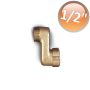 Raccordo eccentrico per calorifero in ottone nichelato, attacchi MF 3/8'' spostamento 50 mm