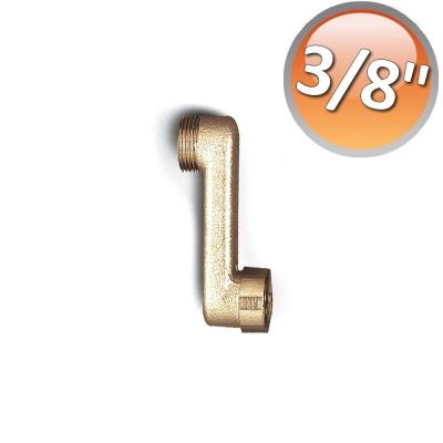 Raccordo eccentrico per calorifero in ottone nichelato, attacchi MF 3/8'' spostamento 50 mm