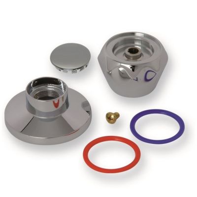 Kit maniglia con vite e cappuccio per rubinetto - universale