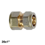 Multistrato avvitare - Raccordo dritto filettato femmina 26 x 1\'\'