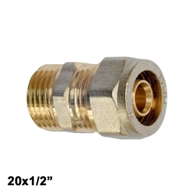 Multistrato avvitare - Raccordo dritto filettato maschio 20 x 1/2''