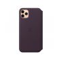 iPhone 11 Pro Max Leather Folio - Aubergine
