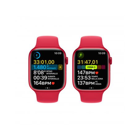 Apple Watch Series 8 GPS + Cellular 45mm (PRODUCT)RED Cassa in alluminio con (PRODUCT)RED Sport Band