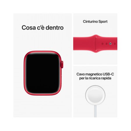 Apple Watch Series 8 GPS + Cellular 45mm (PRODUCT)RED Cassa in alluminio con (PRODUCT)RED Sport Band