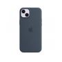 Custodia con Magsafe in Silicone per iPhone 14 Plus - Blu tempesta