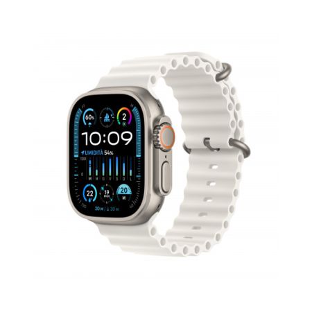 2023 - Apple Watch Ultra 2 GPS + Cellular, 49mm Cassa in titanio con Bianco Ocean band