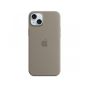 Custodia con Magsafe in Silicone per iPhone 15 Plus - Grigio creta