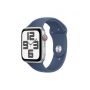 Apple Watch SE GPS + Cellular 44mm Argento Cassa Alluminio con Denim Sport Band - S/M