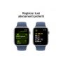 Apple Watch SE GPS + Cellular 44mm Argento Cassa Alluminio con Denim Sport Band - S/M