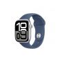 Apple Watch Series 10 GPS 42mm Argento Cassa Alluminio con Denim Sport Band - S/M