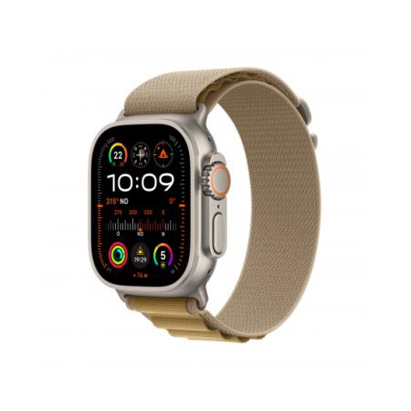 Apple Watch Ultra 2 GPS + Cellular 49mm Cassa Titanio Naturale con Tan Alpine Loop - Medium