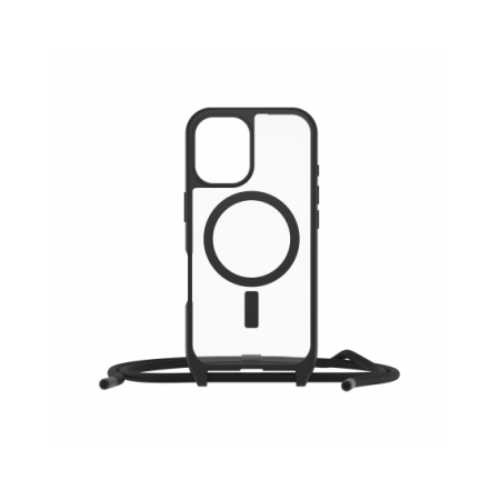 OtterBox React Necklace MagSafe Apple iPhone 16 Black Crystal - clear/black