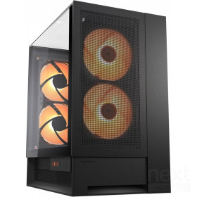 COUGAR OmnyX Black Case Omnidirezionale Midi Tower Vetro Temperato No-Power ATX/mATX/Mini-ITX