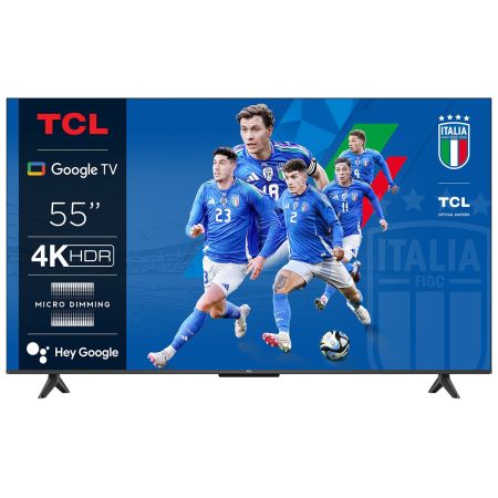 TCL P61 Smart TV Ultra HD 4K 55" 55P61B, Dolby Audio, Controlli vocali, Google TV