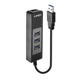 Lindy 43176 hub di interfaccia USB 3.2 Gen 1 (3.1 Gen 1) Type-A 5000 Mbit s Nero