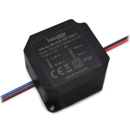 Vultech Security Alimentatore 12V 1,5A IP65 Waterproof