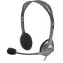 Logitech 981-000593 H111 headset cuffie + microfono jack Nero