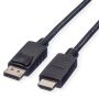 ROLINE GREEN CAVO DISPLAYPORT CABLE, DP - HDTV, M/M, BLACK, 1M