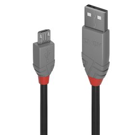 Lindy 36732 cavo USB USB 2.0 1 m USB A Micro-USB B Nero, Grigio