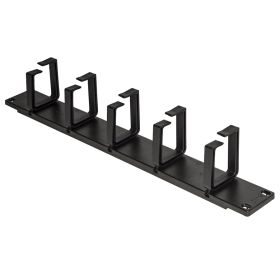 LINK LISTELLO GUIDACAVI PER ARMADI 19" (1 UNITA) NERO CON 5 ANELLI REMOVIBILI