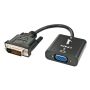 Lindy 38189 cavo e adattatore video 0,1 m DVI-D VGA (D-Sub) Nero