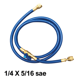 Flessibile frusta ridotta con rubinetto 1/4 x 5/16 sae - cm 150 - COLORE BLU