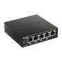 D-Link DGS-1005P Non gestito L2 Gigabit Ethernet (10 100 1000) Supporto Power over Ethernet (PoE) Nero