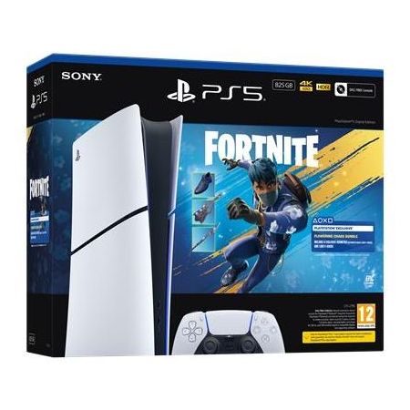 Sony PlayStation 5 Digital Edition - Fortnite Flowering Chaos Bundle 825 GB Wi-Fi Nero, Bianco