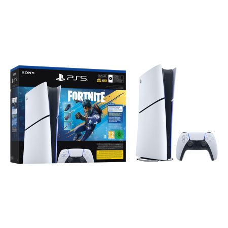 Sony PlayStation 5 Digital Edition - Fortnite Flowering Chaos Bundle 825 GB Wi-Fi Nero, Bianco