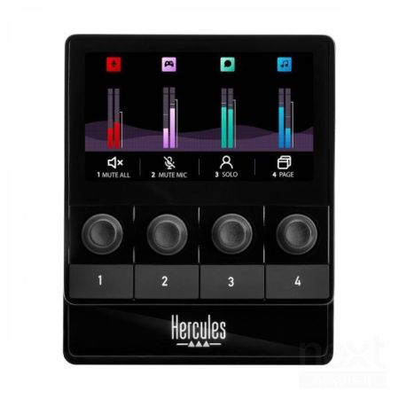 Hercules Stream 100 Controller audio 4 Tasti Nero