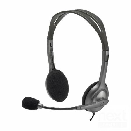 Logitech 981-000593 H111 headset cuffie + microfono jack Nero
