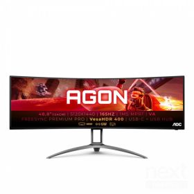 AOC AG493UCX2 Monitor Curvo 48.8" VA 165Hz DQHD 4ms FreeSync HDR Multimediale USB HDMI/DP