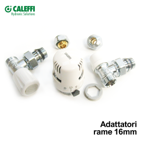Kit Caleffi rame D.16 con testina termostatica