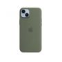Custodia con Magsafe in Silicone per iPhone 14 Plus - Oliva