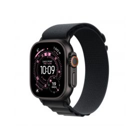 Apple Watch Ultra 3 GPS + Cellular 49mm, Cassa in Titanio color Nero con cinturino Nero Alpine Loop - Medium